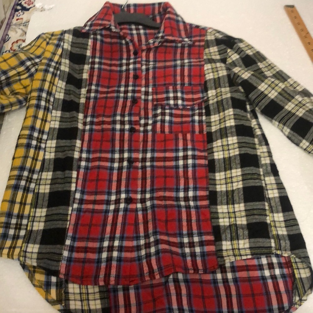 Shein  plaid shirt size - XS.- 3 color plaid shirt.